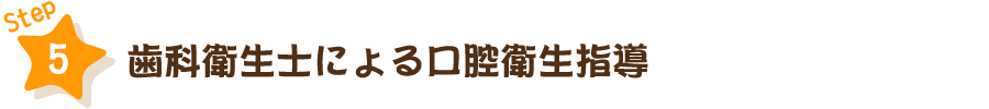 STEP5　歯科衛生士による口腔衛生指導